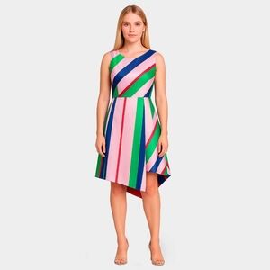 Ted Baker London Size S One Shoulder Dress in Pink, Green, and Blue